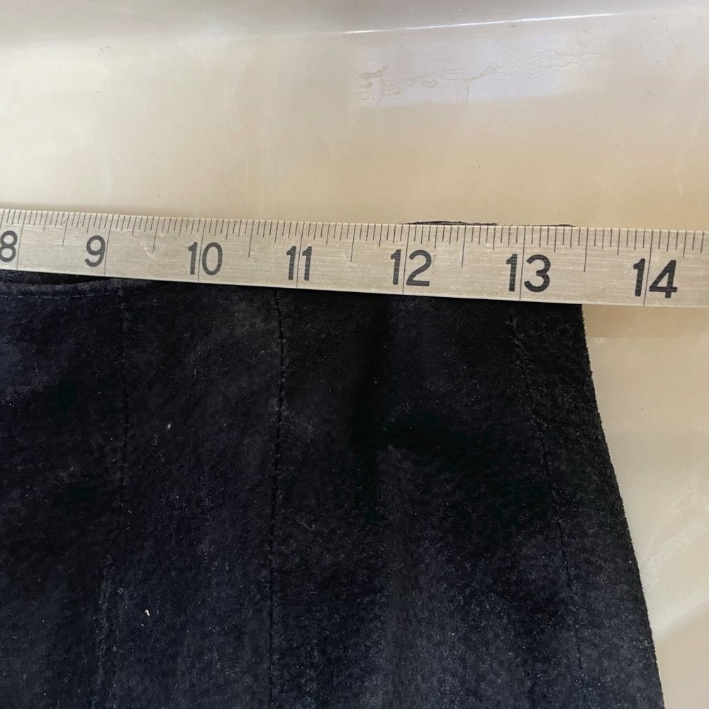 Black Suede Skirt - Knee Length - Picture 8 of 8
